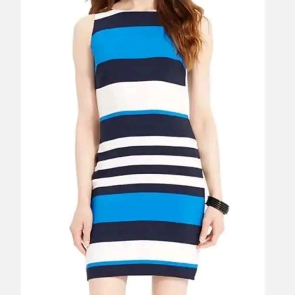 BRAND NEW ALYX SLEEVELESS SHEATH MULTI-COLOR STRIPED DRESS